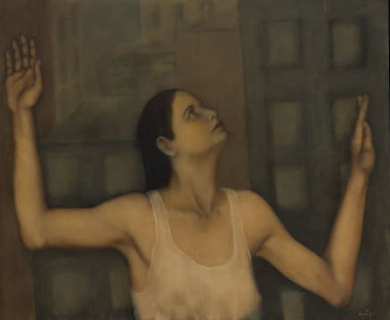 Shany van den Berg; Woman with Raised Arms