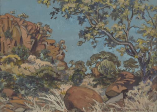 Erich Mayer; Landscape with Rocks
