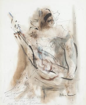 Carl Büchner; Harlequin with Lute