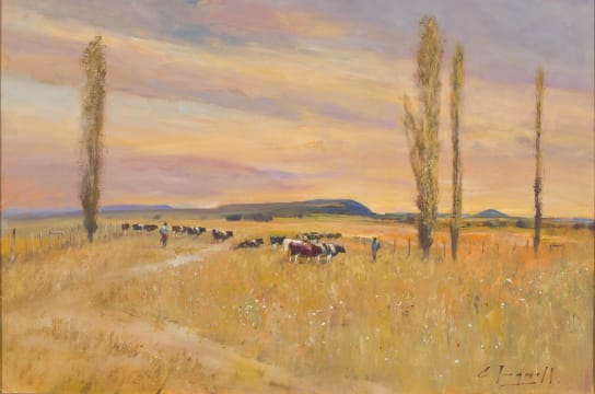 Christopher Tugwell; Cattle Herd in an Extensive Landscape