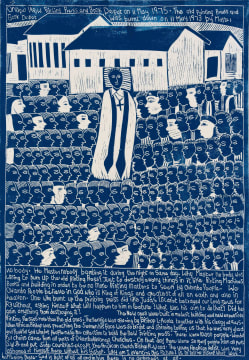 John Muafangejo; Oniipa New Printing Press (blue)