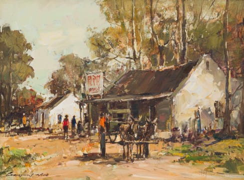 Christiaan Nice; Roadside Shop and Donkey Cart