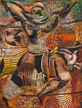 Lucky Sibiya; Woman and Flower