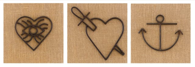 Barend de Wet; Untitled (Hearts and Anchor), three