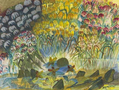 Gladys Mgudlandlu; Flowers in a Garden