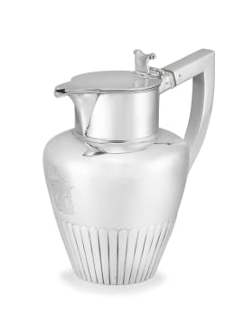 A George III silver covered pitcher jug, Peter Bateman, London, 1806