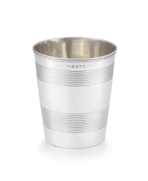 A George III silver beaker, maker's mark *.M, London, 1811