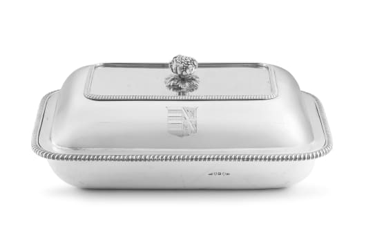 A George III silver entrée dish and cover, William Bennett, London, 1805
