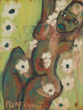 Frans Claerhout; Nude with Flowers