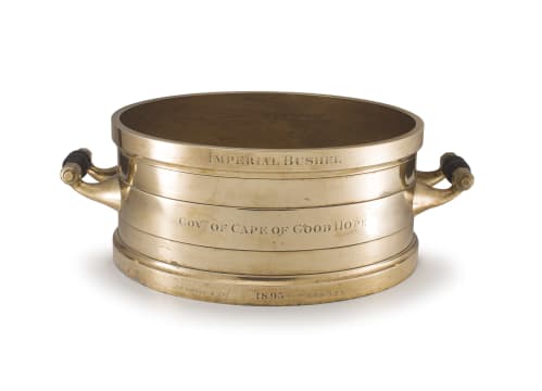 A Cape of Good Hope Imperial brass bushel, 1895