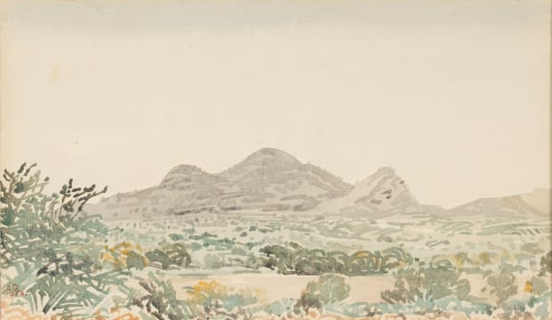 Adolph Jentsch; Landscape with Hills