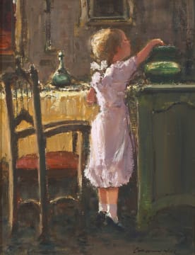 Christiaan Nice; Young Girl Reaching into a Jar