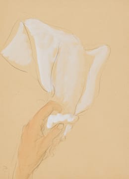 Maggie Laubser; Hand Holding a Cloth