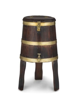 A Cape teak and brass-bound waterbalie, 19th century