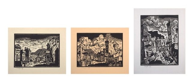 Gregoire Boonzaier; Cityscapes, three