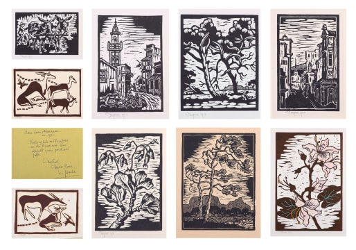 Gregoire Boonzaier; Christmas postcards from the artist, ten