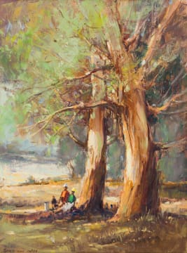 Christiaan Nice; People under the Bluegums