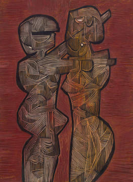 Cecil Skotnes; Two Figures Embracing