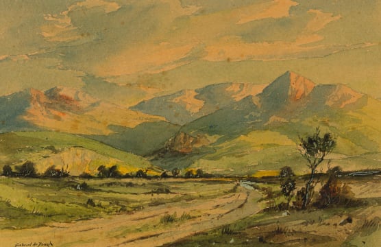 Gabriel de Jongh; Landscape with Mountains