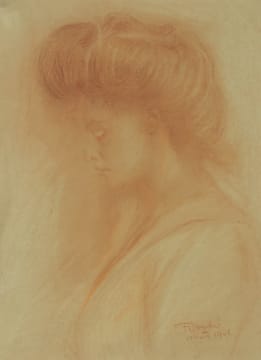Frans Oerder; Portrait Study of a Lady