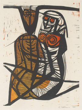 Cecil Skotnes; Two Seated Figures