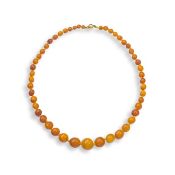 Amber bead necklace