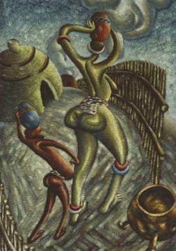 Diederick During; Figures in a Village