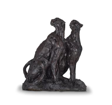 Dylan Lewis; Sitting Cheetah Pair (S237)