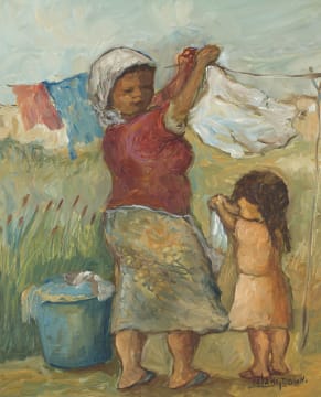 Amos Langdown; Hanging Out the Washing