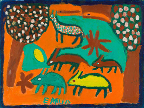 Emilia Karangu Muhinda; Composition with Animals and Trees