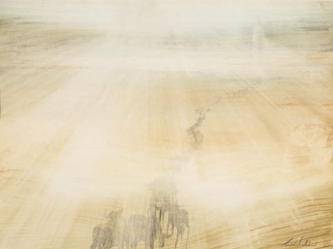 Gordon Vorster; Landscape with Wildebeest