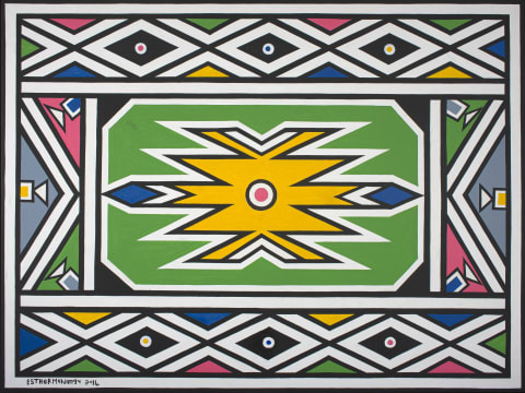 Esther Mahlangu; Untitled, 2014