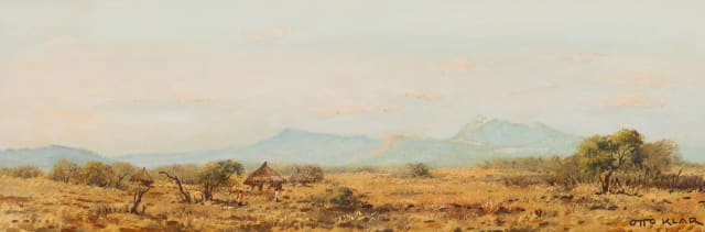 Otto Klar; Landscape with Rural Dwellings