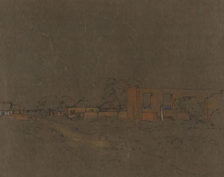Jacob Hendrik Pierneef; Street Scene with Ruin