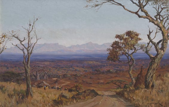 Willem Hermanus Coetzer; Roadway in a Mountainous Landscape