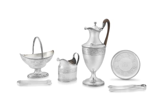 A George III silver assembled coffee set, Peter & Ann Bateman, London, 1794-1799