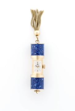 Catorex; Lady's enamel and gilt Catorex pendant watch, Swiss