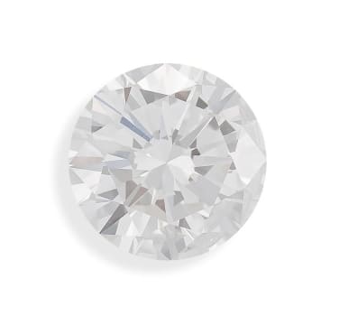 Unmounted round brilliant-cut diamond