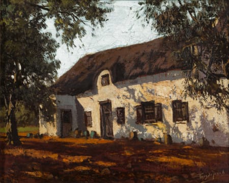 Tinus de Jongh; Old Dutch House at Worcester