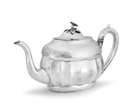An Irish silver teapot, Clark & West, Dublin, 1804