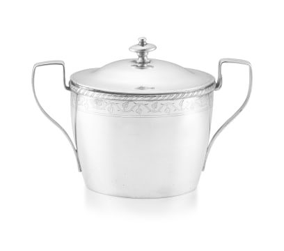 A Cape silver two-handled sugar bowl and cover, Johannes Casparus Lotter, late 18th/early 19th century