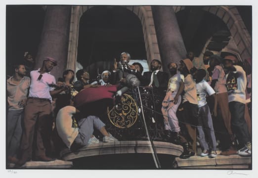 Chris Ledochowski; Nelson Mandela Delivers His First Public Speech in Twenty Seven Years, on the Day of His Release, City Hall, Grand Parade, Cape Town 11.02.1990