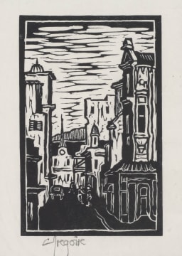 Gregoire Boonzaier; A Cape Street Scene