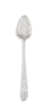 A Georgian 'Old English' pattern silver basting spoon, marks indistinct