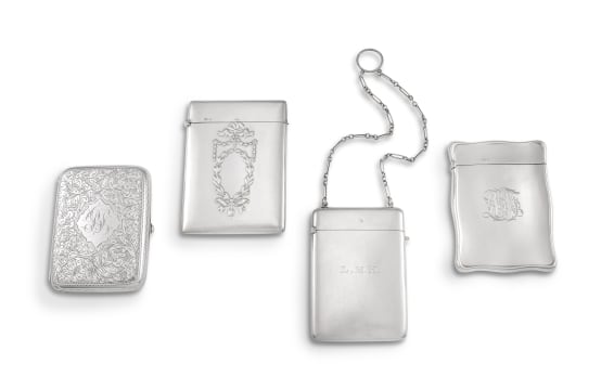 An Edward VII silver card case, Henry Matthews, Birmingham, 1903