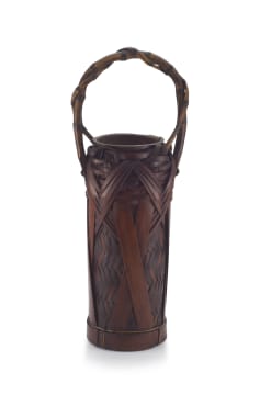 A Japanese Ikebana bamboo basket, 20th century