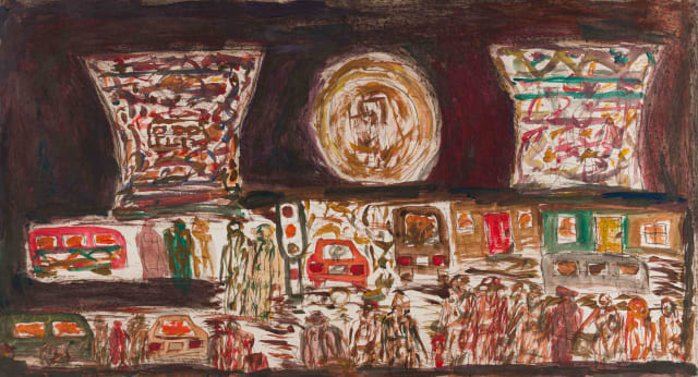 David Koloane; Yellow Moonlight (with Orlando Cooling Towers)