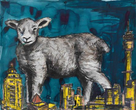 Senzo Shabangu; Lamb and Cityscape