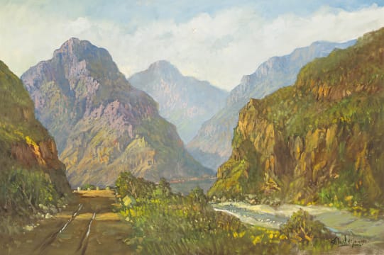 Gabriel de Jongh; Road through a Mountain Pass