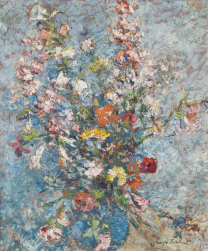 George Enslin; Flowers in a Vase
